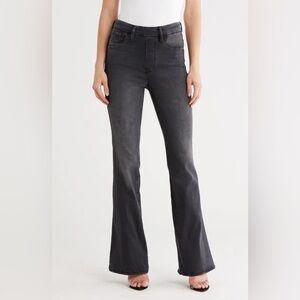 Nwt Good American black pull on power stretch Flare Jeans‎